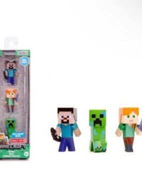 3 Metalfigs Minecraft STEVE ALEX CREEPER 2.5” Die Cast Figures Exclusive Target